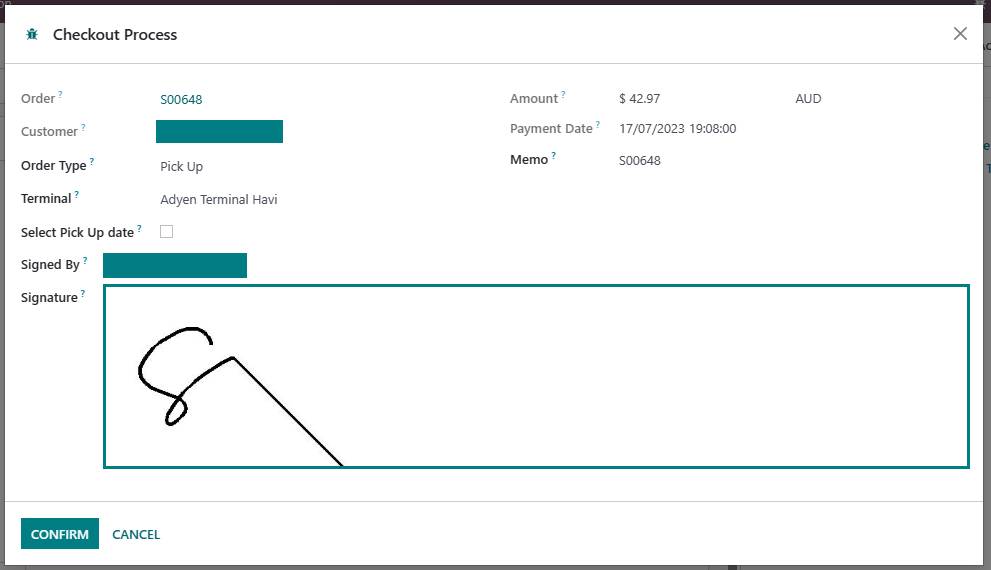 Adyen signature